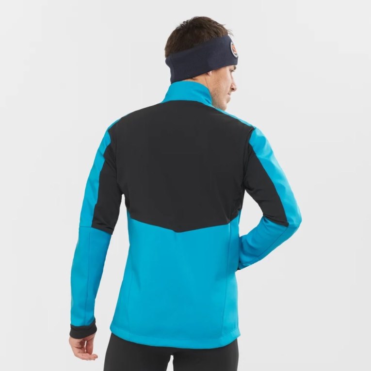 Turquoise Salomon Agile Men's Shell Jackets | IE BD3916